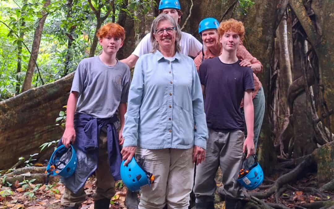 Family tree climbing near Arenal in Costa Rica