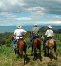 horseback riding near the Arenal Volcano on a teambuilding retreat in Costa Rica