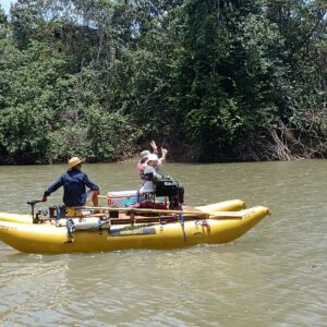 Senior travelers on an adapted nature float safari in Costa Rica