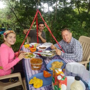 Lunch in the rainforest canopy on a private guided vacation in Costa Rica