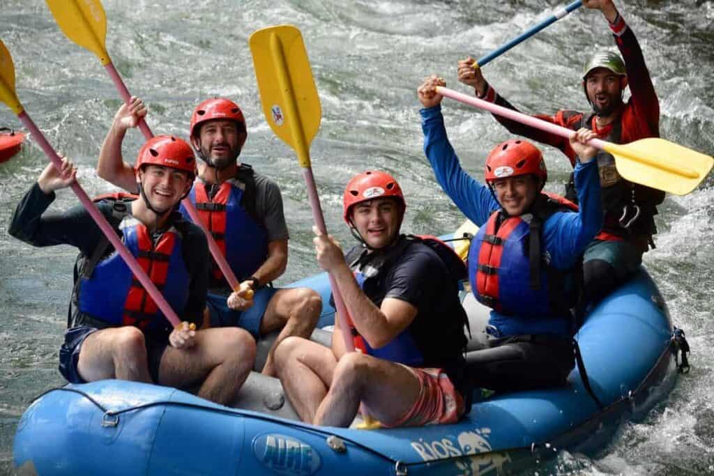 Serendipity Adventures Guide Sergio whitewater rafting with clients