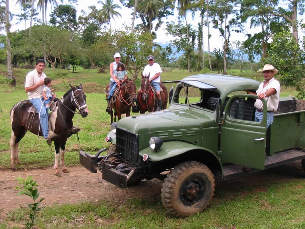 a family horseback riding with Serendipity Adventures in Costa Rica